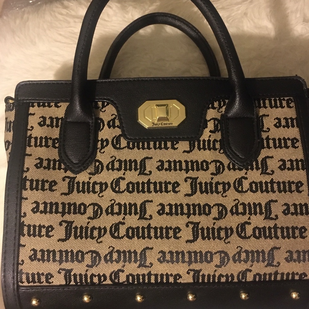 SOLD! Juicy Couture Beige Black Satchel